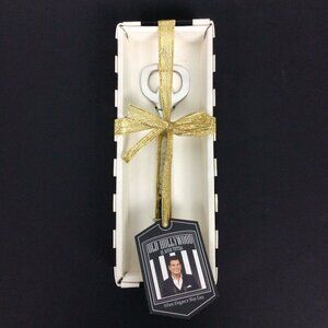 Hammered Silver Stainless Steel Brass Bottle Opener 6.25 Inches by David Tutera